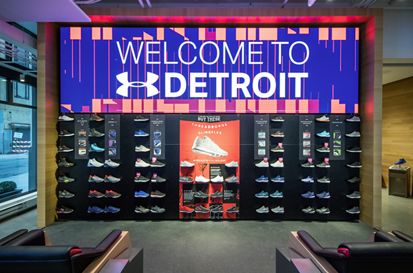The new Under Armour store opens tomorrow in downtown Detroit