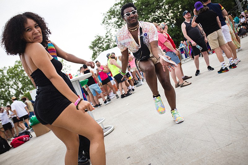 Revelers dance at Motor City Pride. - Viola Klocko