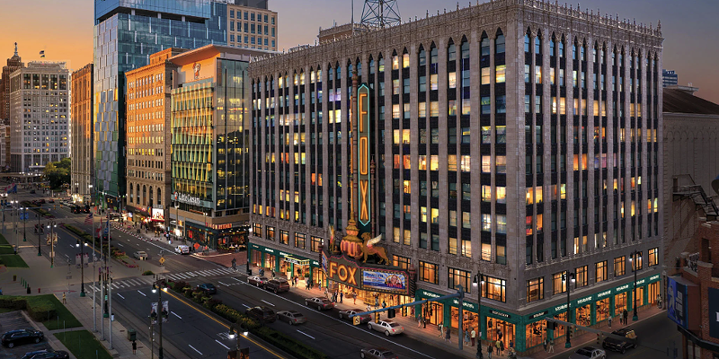 A conceptual rendering of the planned Fox Hotel in the Fox Theatre building on Woodward Avenue in downtown Detroit. - Courtesy of Olympia Development of Michigan/Related Cos