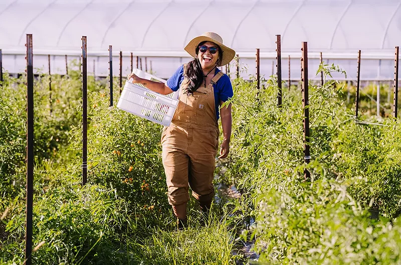 Danielle Daguio of Keep Growing Detroit, one of the organizations sharing the fruits of their labor with Community-Supported Agriculture (CSA) subscriptions. - Keep Growing Detroit