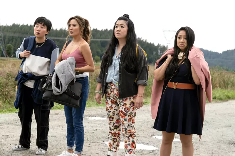 From left, Sabrina Wu, Ashley Park, Sherry Cola, and Stephanie Hsu go on a road trip and hijinks ensue. - Ed Araquel/Lionsgate