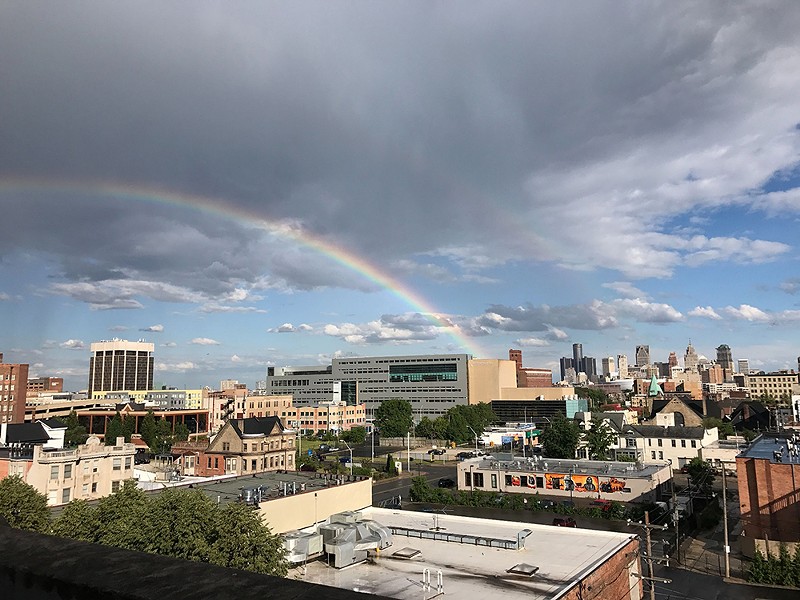 A double rainbow spotted over Detroit. - Tami Duquette, Detroit Stock City