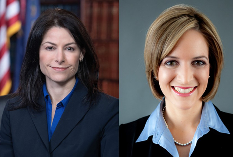 Michigan Attorney General Dana Nessel (left) and Secretary of State Jocelyn Benson. - State of Michigan