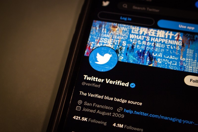 Blue check marks on X, formerly known as Twitter, lead to misinformation. - Shutterstock