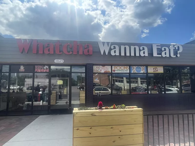 Whatcha Wanna Eat Food Hall has nine different restaurants inside. - Randiah Camille Green