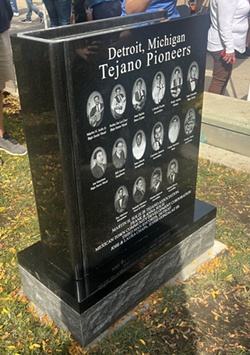 A smaller marker honors Detroit's Tejano pioneers. - Layla McMurtrie