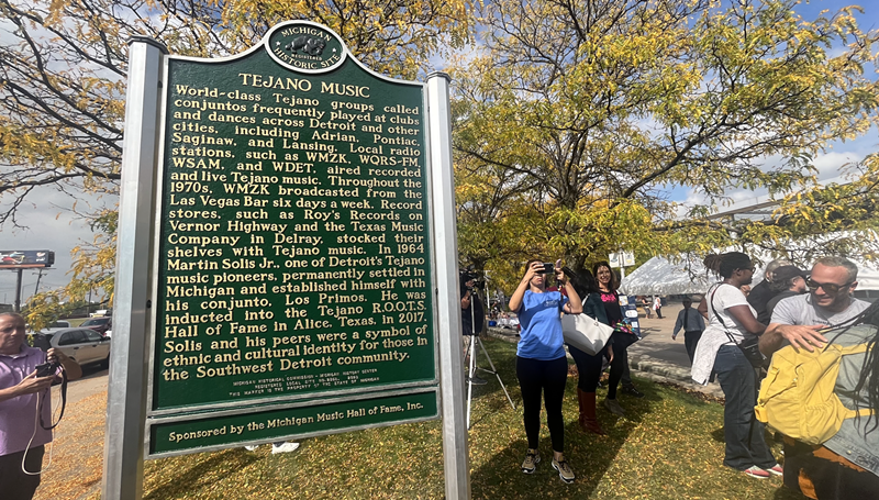 A historical marker honoring Tejano music has been placed in southwest Detroit. - Layla McMurtrie