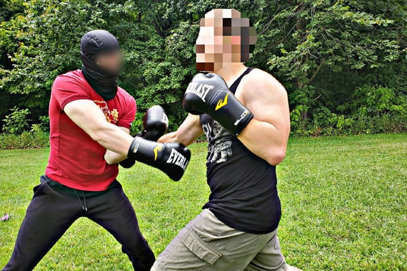Members of the Great Lakes Active Club routinely train in mixed-martial arts at undisclosed locations in metro Detroit. - Telegram/Great Lakes Active Club