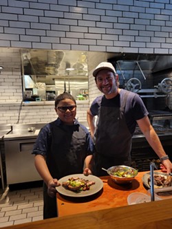 Chef Andy Hollyday with Oscar Callahan. - Courtesy photo