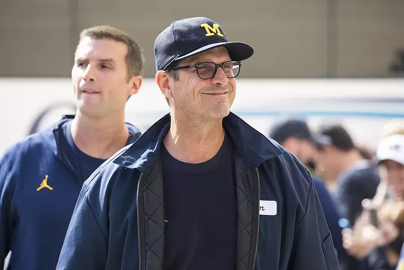 University of Michigan coach Jim Harbaugh. - Maize & Blue Nation, Wikimedia Creative Commons