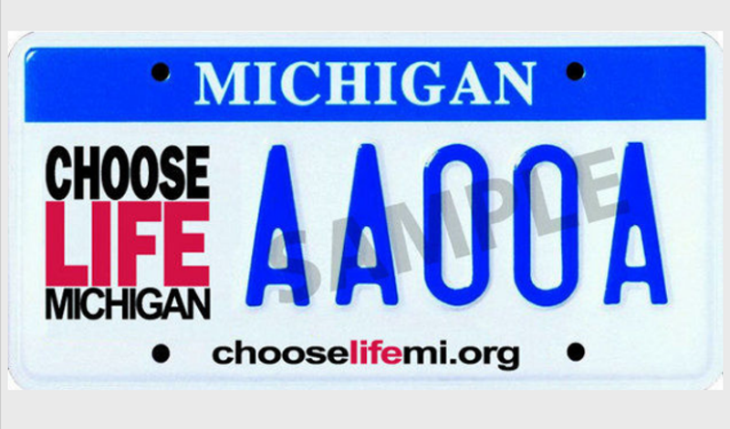 Michigan Senate approves a 'Choose Life' license plate bill and it's bullshit