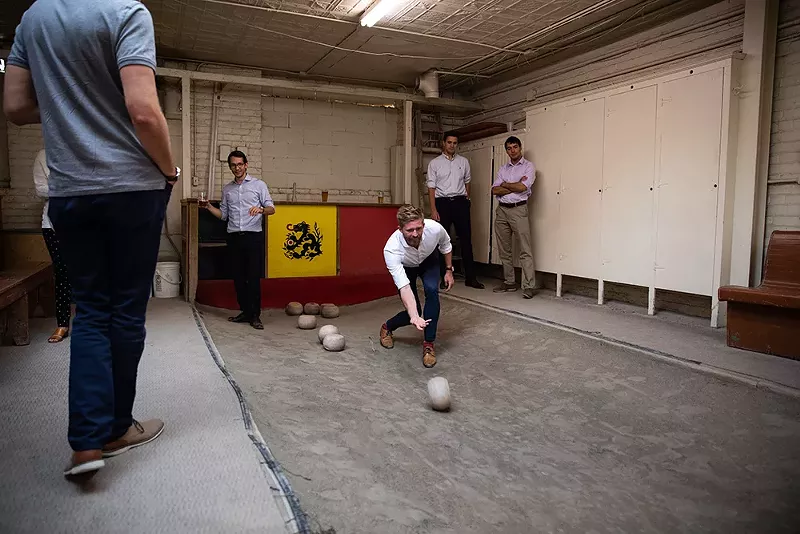 Cadieux Cafe is known for its feather bowling, something like a Belgian version of Italian bocce meets Scottish-Canadian curling. - Michelle Gerard