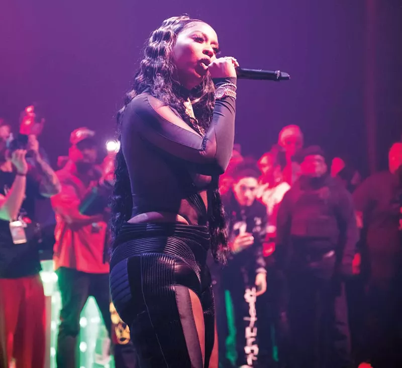 Kash Doll performing at 313 Day 2023. - Kahn Santori Davison