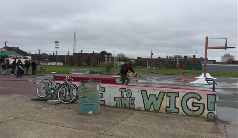The Wig in Midtown, a DIY skatepark at the site of the former Wigle Recreation Center.