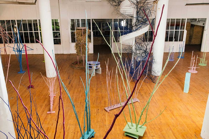 Lisa Waud’s Memory Forest is on view until May 17. - EE Berger