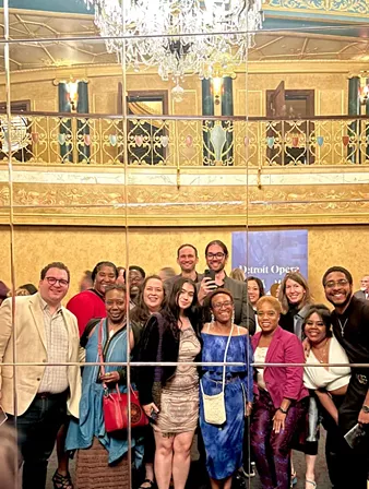 The Detroit Opera House mirror selfie from Apotheculture Club’s event on May 17. - James Blaszko