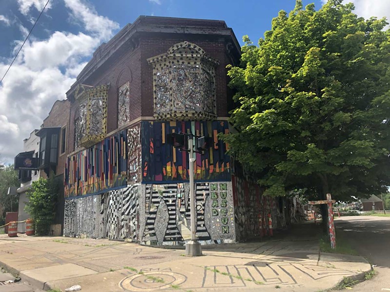 A building next door to Detroit’s Dabls MBAD African Bead Museum has been ordered for emergency demolition after its roof collapsed. - Lee DeVito