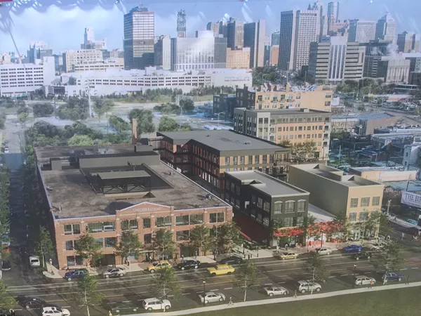 The future of Trumbull Avenue just north of Michigan Avenue. For reference, that small red thing near the corner is UFO Factory. Hopefully the venue's new neighbors are cool with loud music.