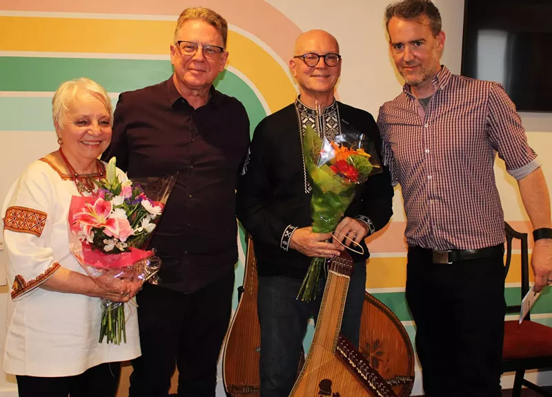 Passenger Recovery recently hosted a Ukrainian music event. Director Christopher Tait is pictured on the far right. - Courtesy photo