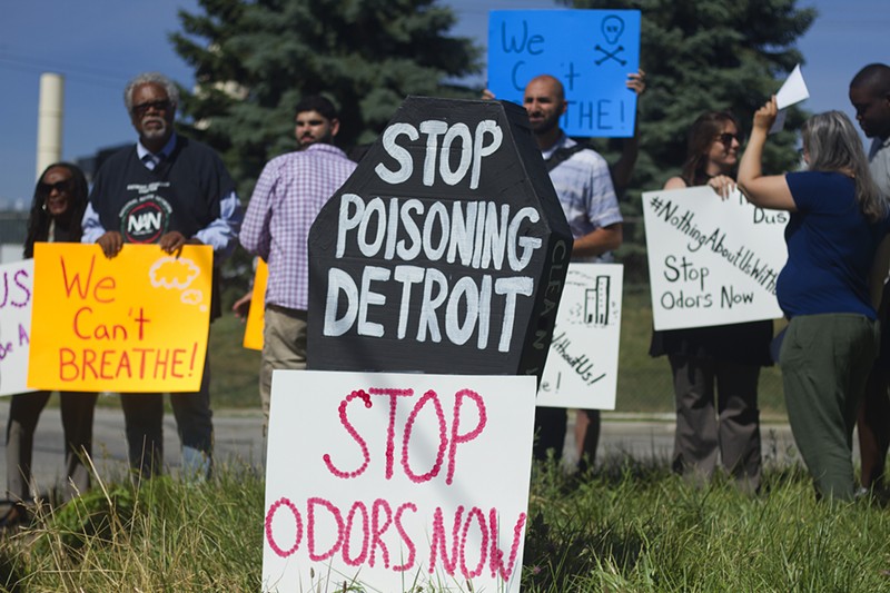 Environmental justice advocates gathered in 2019 outside of U.S. Ecology North in Detroit. - Steve Neavling