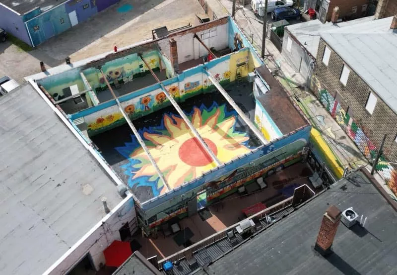 Artist Village and the art alley from above. - Courtesy photo