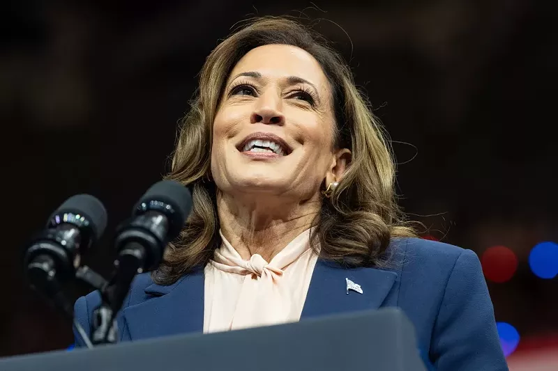 Vice President Kamala Harris speaking in Pennsylvania. - Shutterstock