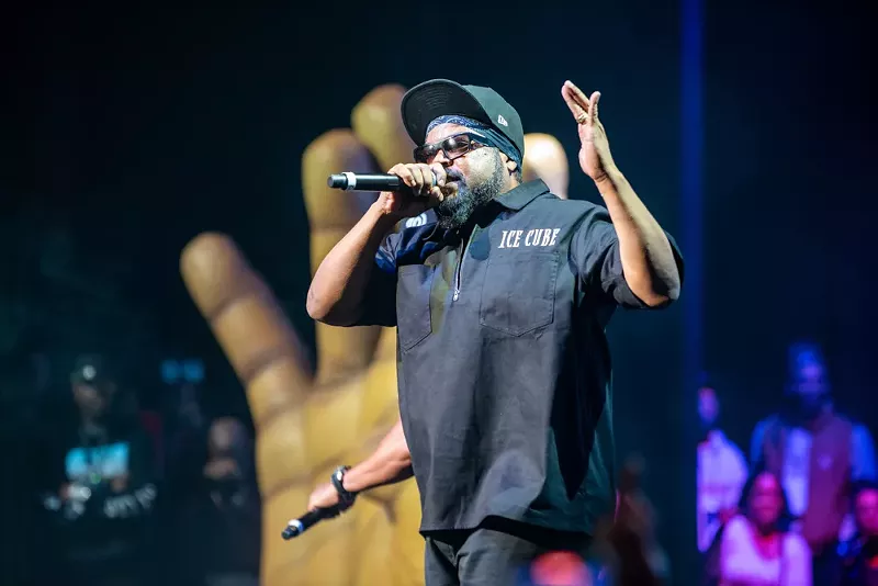 Ice Cube performed material from his entire discography Saturday night, including “Check Yo Self,” “Jackin’ for Beats,” “Friday,” and “We Be Clubbin’.” - Kahn Santori Davison