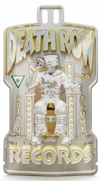 The Death Row Cannabis mylar bags are blingy and glossy. - Steve Neavling
