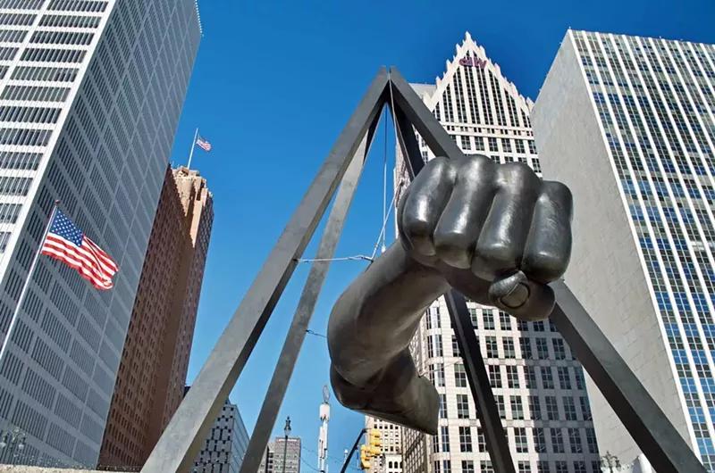 The Joe Louis “Fist” monument. - Shutterstock
