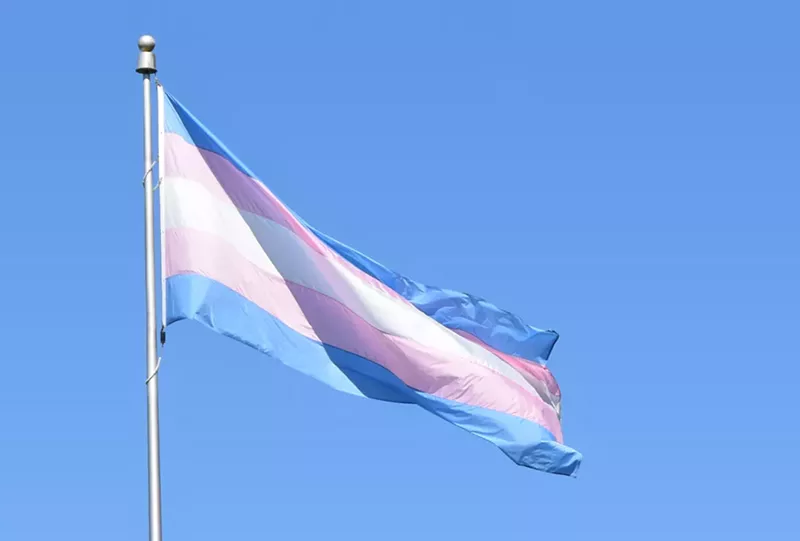 A transgender pride flag. - Shutterstock