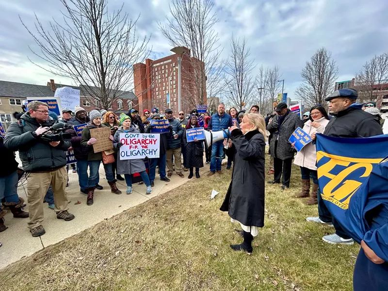 U.S. Rep. Debbie Dingell fires up the crowd. - Steve Neavling