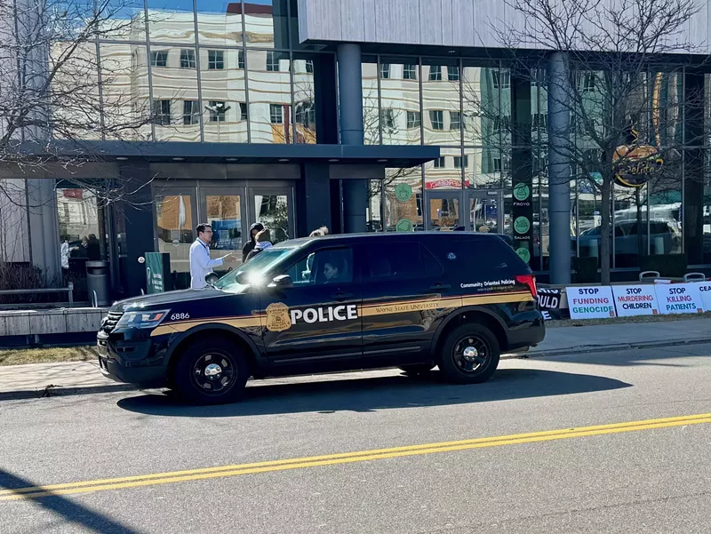 Wayne State police broke up a demonstration for pro-Palestinian activists. - Courtesy of Thomas Pedroni