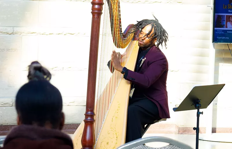 Ackeem Salmon is a harpist, art director, educator, and interdisciplinary artist from Kingston, Jamaica. He’s now based in Detroit. - Courtesy of Ackeem Salmon