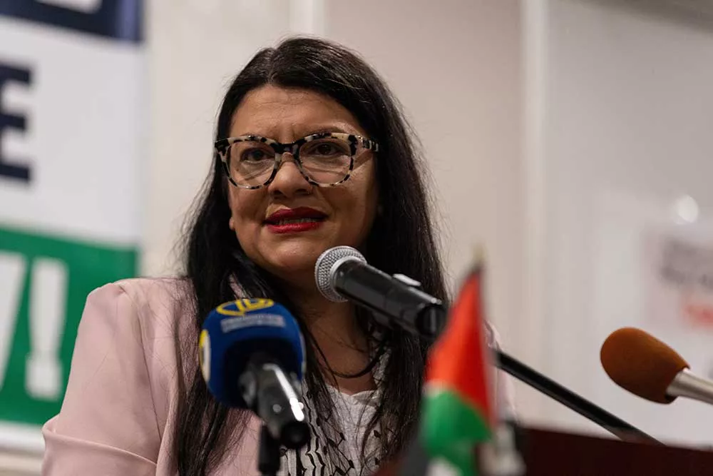 U.S. Rep. Rashida Tlaib delivered a speech in Dearborn last year, urging Democrats to vote “uncommitted” in the presidential primary election to protest President Joe Biden’s support of Israel. - Shutterstock