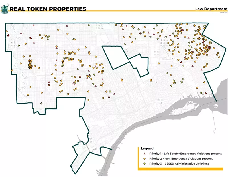 A list of all properties connected to Real Token, a blockchain-based real estate company. - City of Detroit