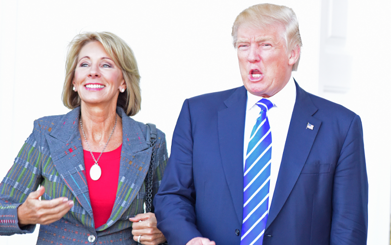 Education Secretary Betsy DeVos and President Donald Trump in November. - a katz / Shutterstock