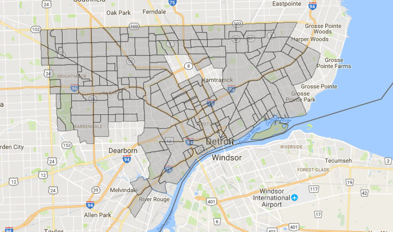 Map Of Detroit Neighborhood Boundary Tracing Fault Lines In The Latest Map From The Department Of Neigborhoods |  Arts Stories & Interviews | Detroit | Detroit Metro Times