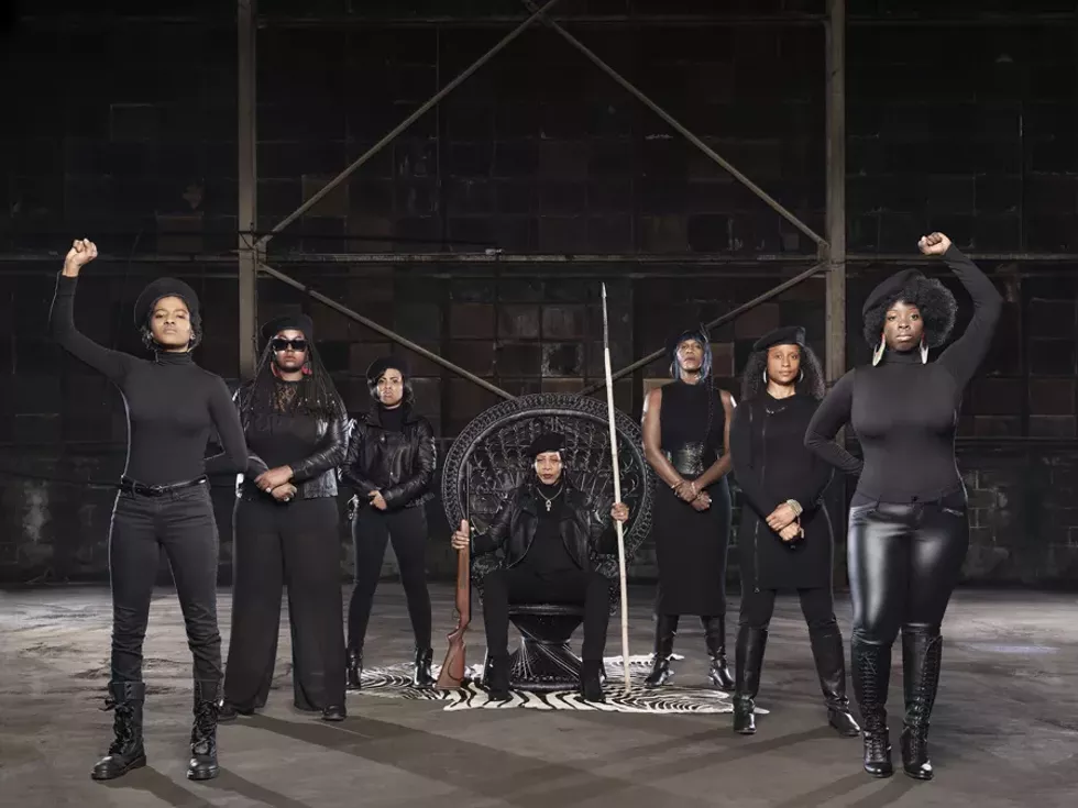 Che, Alexis Allon, Ellie Sandiego, Reddbone, Mahogany Jones, Piper Carter, and Lakia Nicole’s Black Panther tribute. - Jenny Risher