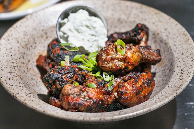 Buffalo wings from Gather. - Tom Perkins