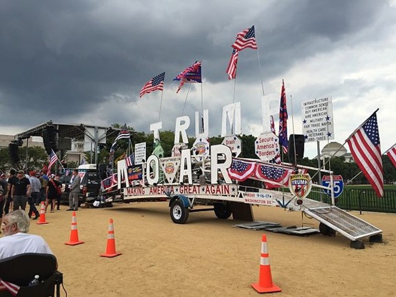The pro-Trump "Mother of All Rallies" was scheduled for the same day as the Juggalo March,. - PHOTO BY ANJELIQA PRATT