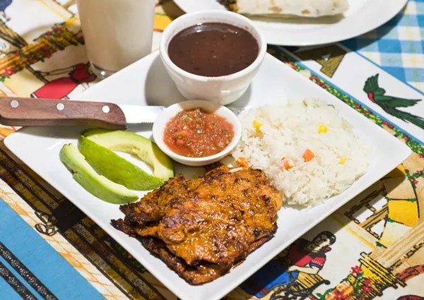 Pollo adobo at Encuentro - Tom Perkins