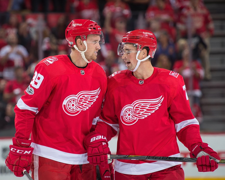 The future of the Red Wings: Anthony Mantha and Dylan Larkin. - Courtesy of the Detroit Red Wings