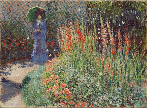 “Rounded Flower Bed (Corbeille de fleurs),” 1876, Claude Monet, oil on canvas. - Detroit Institute of Arts