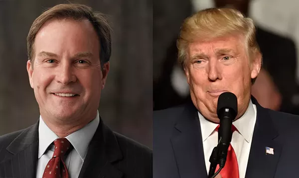 Michigan Attorney General Bill Schuette, President Donald Trump. - michigan.gov/Shutterstock