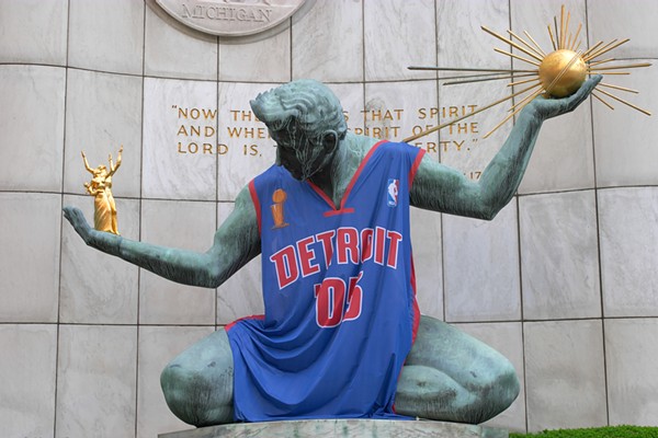 Under new rules, the Spirit of Detroit will be showing a lot less team spirit
