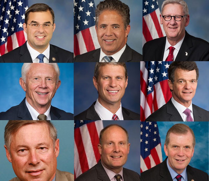 The nine white men who make up the Republican Congressional delegation from Michigan. - U.S. HOUSE