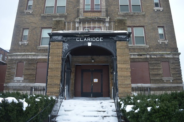 The Claridge is now boarded up and vacant. - Photo by Rich Etue