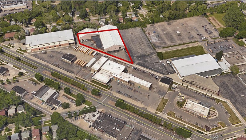 Site of proposed warehouse. - Courtesy Grosse Pointe City