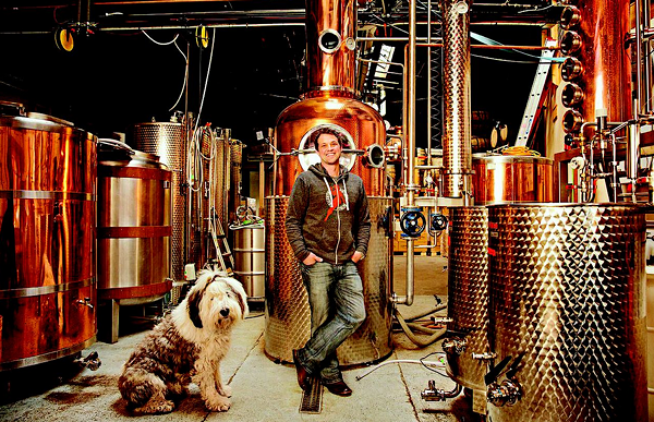Valentine Distilling Co. owner Rufino Valentine and Sherbert. - MT file photo