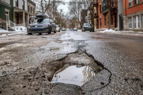 Mound Road has more craters than the surface of the moon as evidenced by this YouTube video